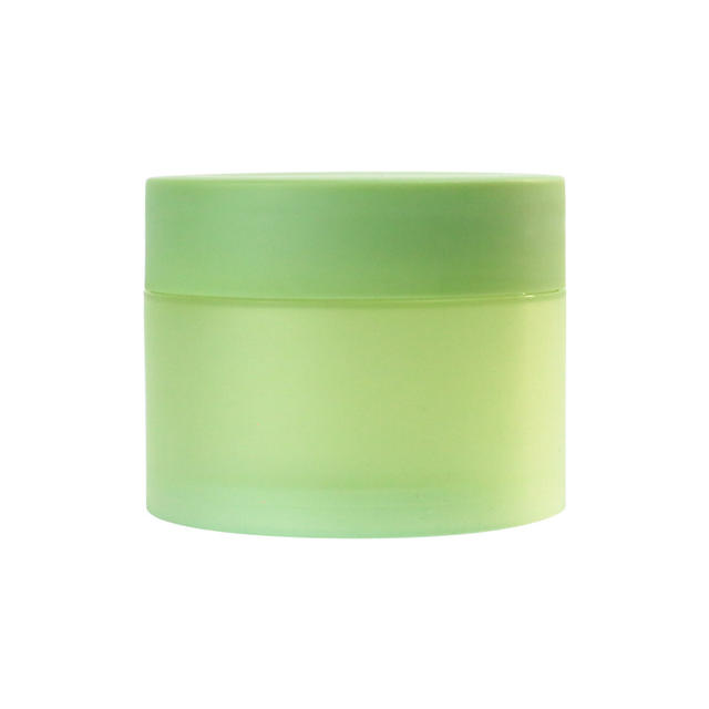 200g Green Resurrection Grass Style Wide Mouth PP Plastic Jar Face Mask Cream Clay Cleanser Cosmetic Skincare Packaging