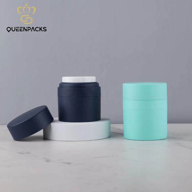 15g 30g 50g Plastic Vacuum Cream Jars PP Airless Press Pump Bottle Cosmetic Packaging Container for Skin Care Face Cream Lotion
