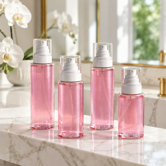 120ml-300ml Cosmetic Packaging PET Bottles with UV Printing Round Shape Skin Care Serum Essential Oil CC Brand YS-04-A-1 China