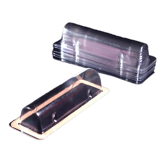 Clear PET Plastic Customizable 0.4mm Thick Chapstick Lip Balm Face Cream Blister Tray Clamshell Packaging Adhesive Back
