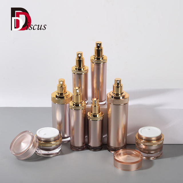 30 50 ml Luxury Skincare Cosmetic Packaging Set Toner Bottles Skin Care Cream Acrylic Lotion Serum Pump Bottle and Jars