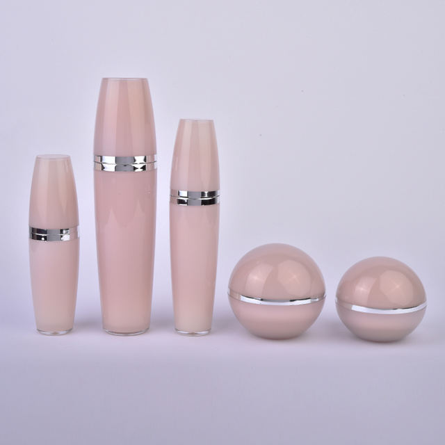 Round cream jar acrylic drum shape red packaging jar plastic pmma skin care egg shape cream cosmetic jar