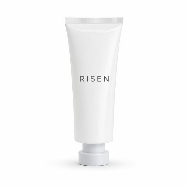 RISEN Custom Logo Screen Printing HDPE Skin Care Facial Cleanser Tube Packaging Custom Capacity Replaceable Gold Cap