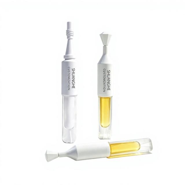 Twist Off Snap Head Single Dose Tube Packaging Transparent Liquid Essence Ampoule Container