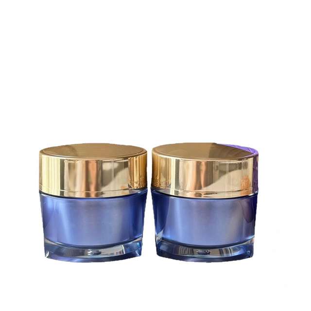 20g 30g 50g Empty Golden Pink White Blue Acrylic Jar Skincare Plastic Cosmetic Face Cream Plastic Jars With Lids