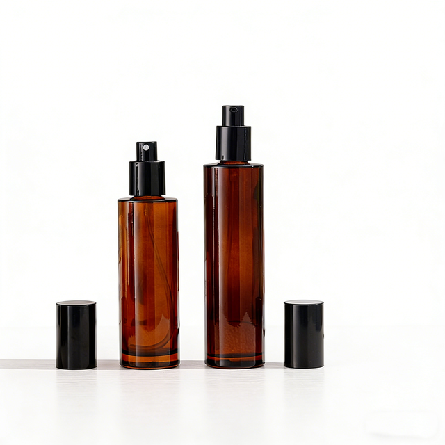 30ml 50ml Amber Glass Lotion Bottle Pump Bottle Cosmetic Dispenser Toner Spray Bottle