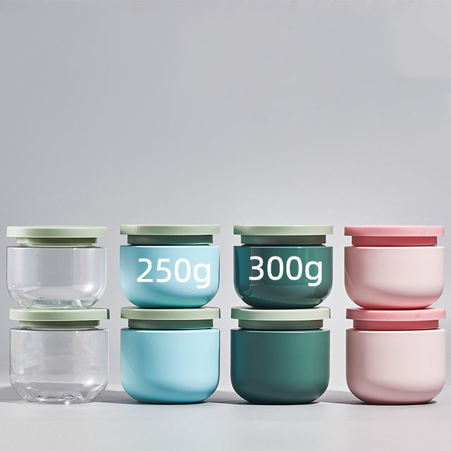Empty Wholesale 250g PET Body Butter Face Cream & Eye Cream Packaging Jar with Custom Logo Screw Cap Screen Printing