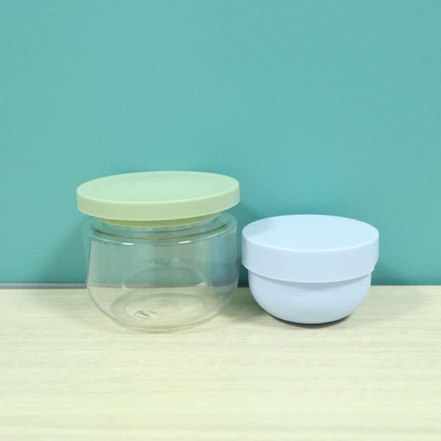 Stock Personal Skin 250g 500g Avocado Scrub Jar PET Facial Mask Face Cream Shampoo Lotion Wide Mouth Cosmetic Jar