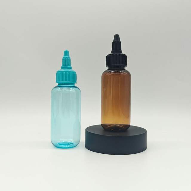 75ml Cylinder PET Empty Essential Oil Dropper Bottles with Silk Screen Printing for Cosmetic Serum Packaging