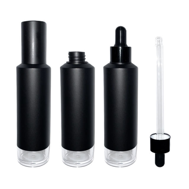 Rounded Shape Empty Dropper Bottle for Cosmetic Packaging