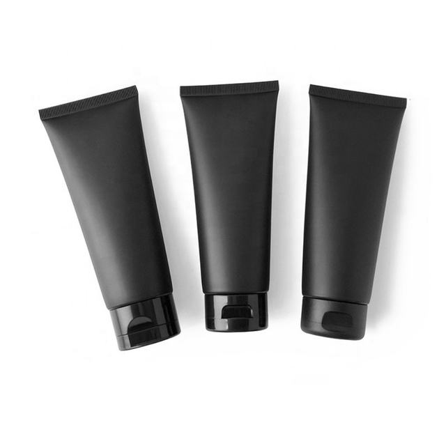 Wholesale Custom 100ml Black Empty Squeeze Soft Tube for Skin Care & Face Masks for Hotels and Cosmetics Plastic Packaging