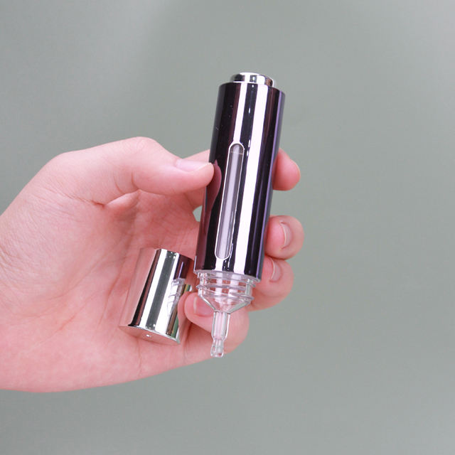 Hot Sales Airless Press Dropper Bottle Cosmetic Custom Packaging 30ml Eye Serum Bottle Screen Printing PET+PP OEM/ODM