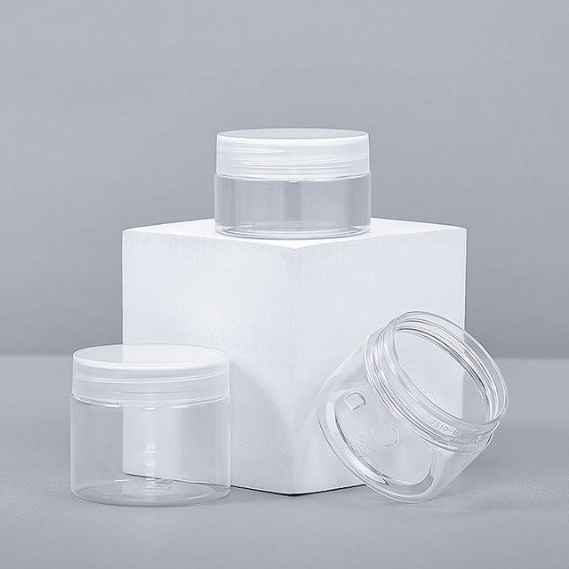 PET Plastic Jar 47 Neck 30ml-150ml Custom Color Silk Printed Cosmetic Skin Care Lotion Loose Powder Face Cream Face Mask Body