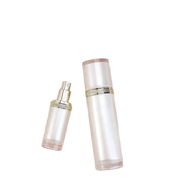 Customized Luxury Empty Pearl White Acrylic Bottle 30g 100g 120ml Skin Care Sunscreen Liquid Foundation Serum Packaging