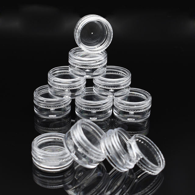 Top-selling Empty Small 2.5ml 3ml 5 ml 10 ml 15 ml 20ml 2.5g 3g 10g 15g 20g 5g Clear Plastic Eye Cream Lip Scrub Jars With Lids