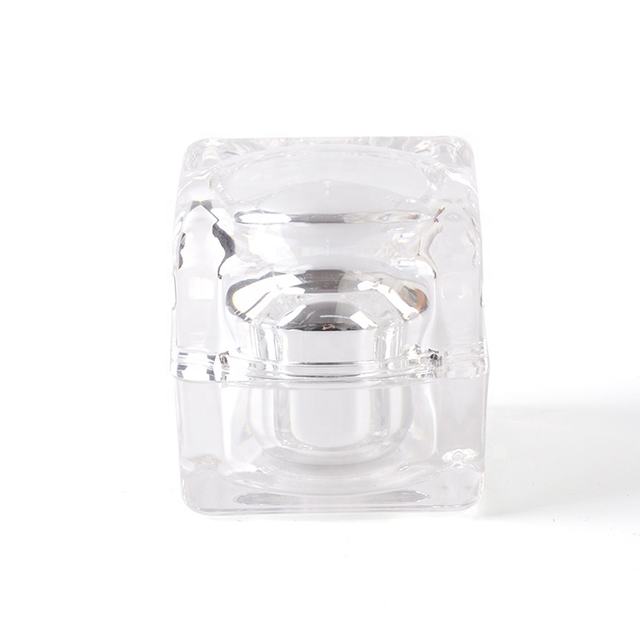 15ml 30ml 50ml 100ml Custom 4oz Silver Color Luxury Body Face Skin Care Empty Plastic Acrylic Cream Cosmetic Jar