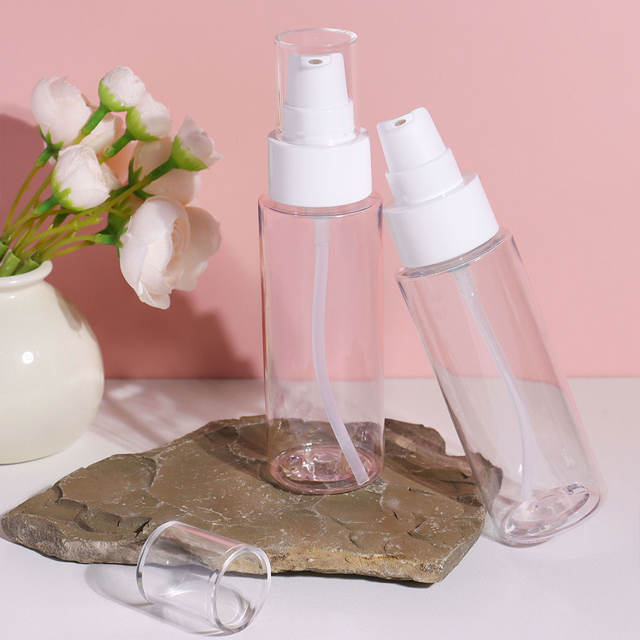 Refillable BPA Free PET Pump Bottles 100ml 120ml 150ml 200ml 250ml Empty Clear Frosted Body Lotion Oil Plastic Bottle With Pump