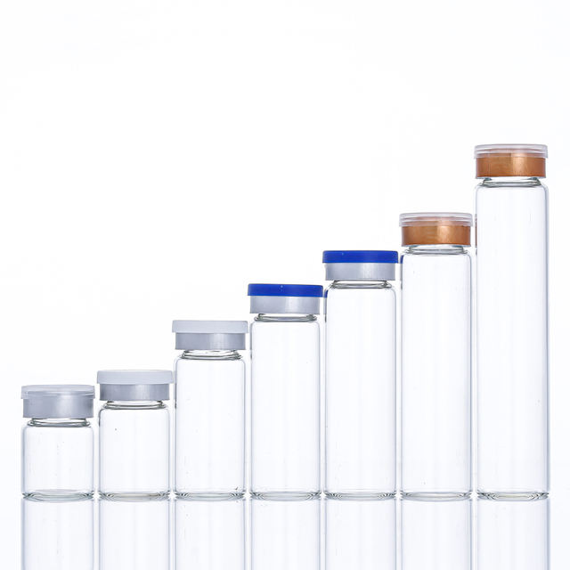 Wholesale 2ml 3ml 5ml 8ml 10ml 15ml 20ml 30ml Medical Ampoule Glass Vial With Rubber Stopper