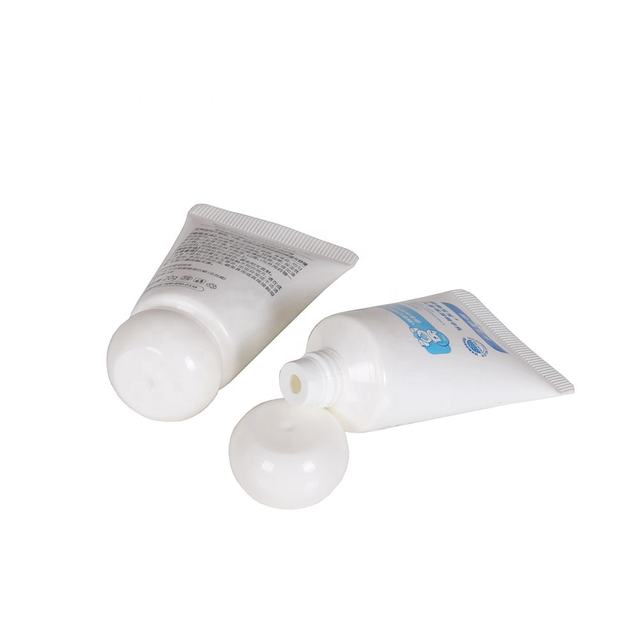 Cute Customized Logo Empty Baby Skin Moisturizing Milk Sunblock Facial Cleanser Plastic Cosmetic Tubes with Round Bead Shape Lid