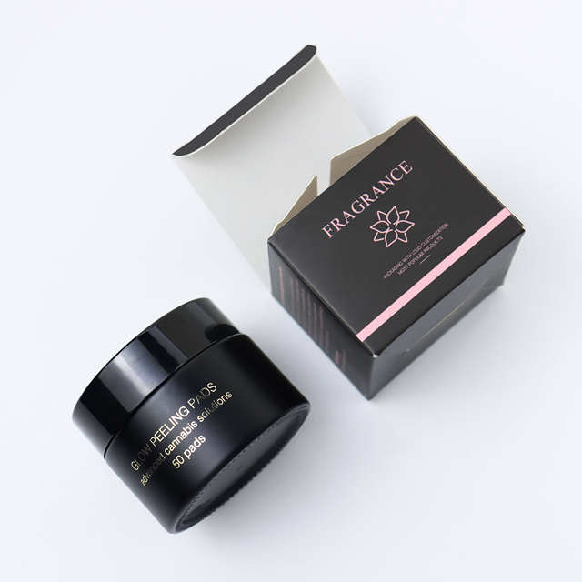 Hot Sale Cosmetics 5ml 10ml 15ml 20ml 30ml 50ml 60ml 100ml 200ml Customized Matte Black Glass Jar With Packaging Box