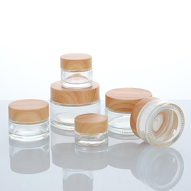 Luxury Cosmetic Glass Jars 5g 10g 15g 20g 30g 50g 60g 100g Round Shape Glass Jar Glass Empty Jars