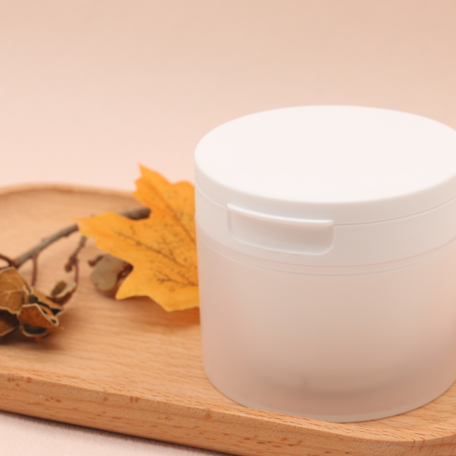 Recycled PET Jar with Flip Top Cap 50g/80g/100g/200g Plastic Bottles for Face Cream Empty Cosmetics Packaging