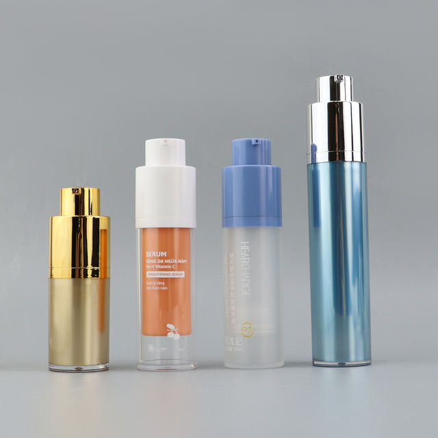 15ml 30ml 50ml Plastic pp Acrylic Cosmetic Serum Rotate Twist up Airless Pump Bottles for Skincare and Lotion Cosmetic Packaging