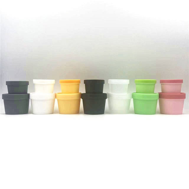Private Label 50g 100g 200g Facial Hair Jars Ice Cream Cup PP Plastic Scrub Body Butter Containers Puddy Playdough Clay Jar