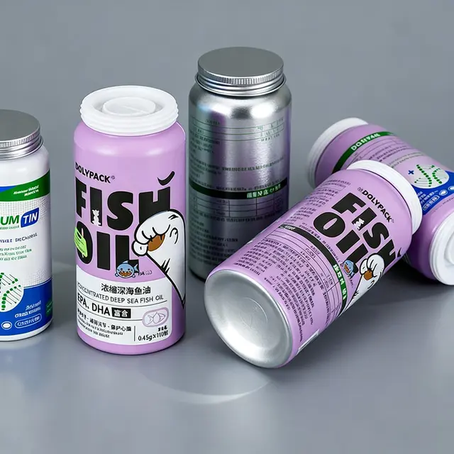 Custom Color Portable 100ml 200ml 400ml Capsule Round Pill Medicine Fish Oil Vitamin Effervescent Tablet Food Aluminum Bottle