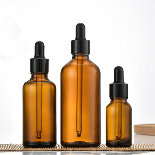 5ml 10ml 15ml 20ml 30ml 50ml 100ml Amber Essential Oil Bottle With Glass Dropper