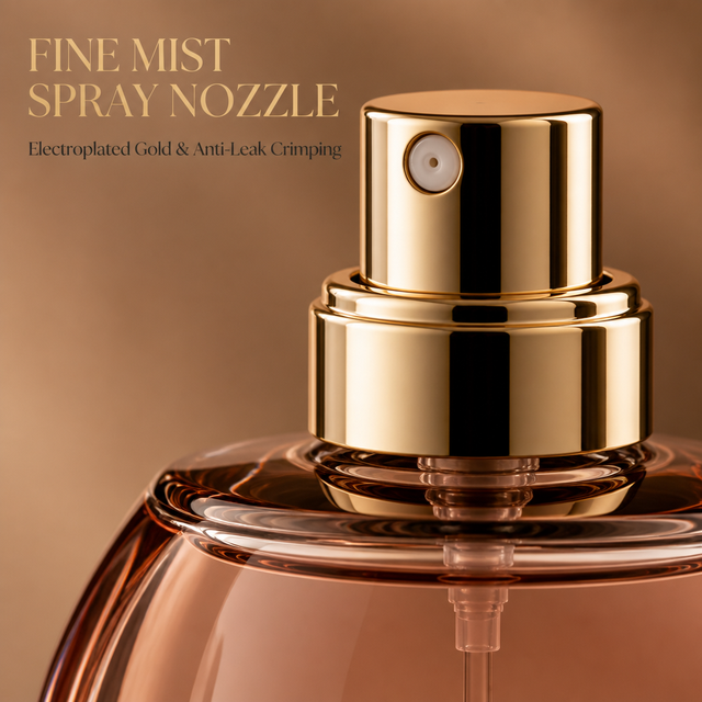 Custom Logo Luxury Gradient Oval Crimp Neck Sculptural Cap Empty Fragrance Packaging Glass Perfume Bottle