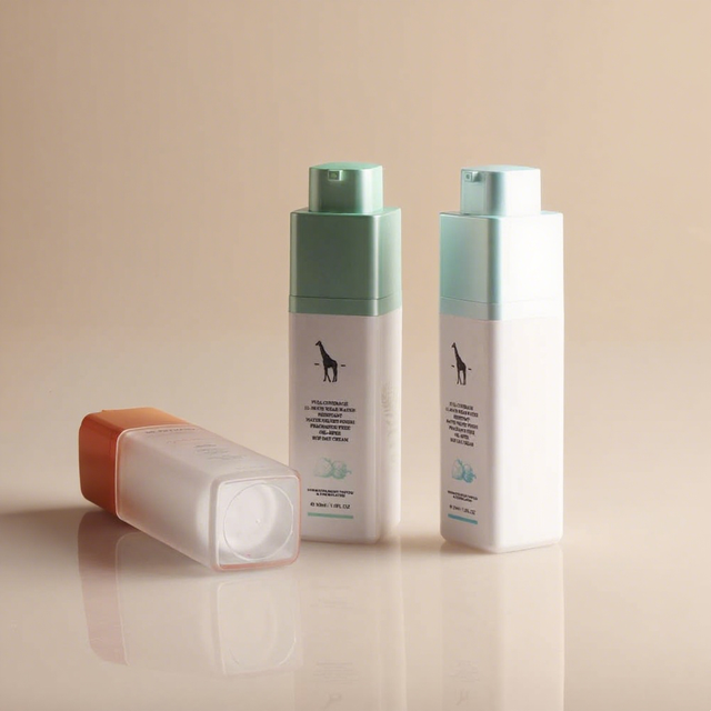 Square Shape 15ml 30ml 50ml Acrylic Plastic Serum/Lotion Bottle Airless Pump Cosmetic Skin Care Toner Customized Vacuum