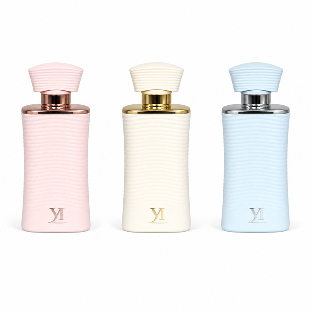Custom Pastel Glass Perfume Bottle with Square Cap Empty Fragrance Packaging for OEM ODM Cosmetic Brands