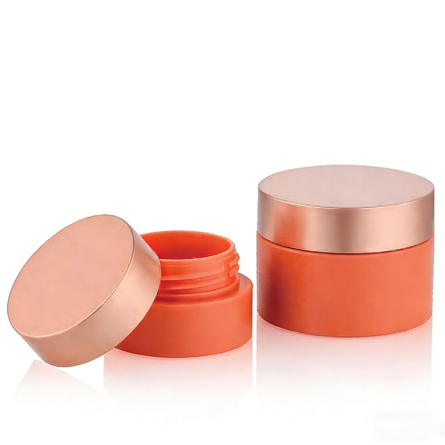 Luxury Empty 15ml-50ml Plastic PP Jars Red/Gold Lids Lip Masks Lip Clays Eye Creams Cosmetic Packaging Materials