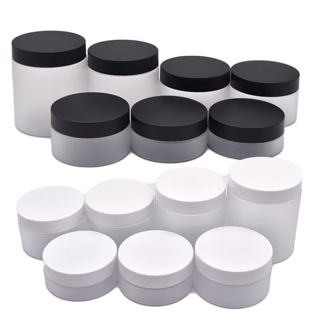 Frosted PMMA Cosmetic Jar with Aluminium Lid 8oz 250ml Body Cream Skin Care Container