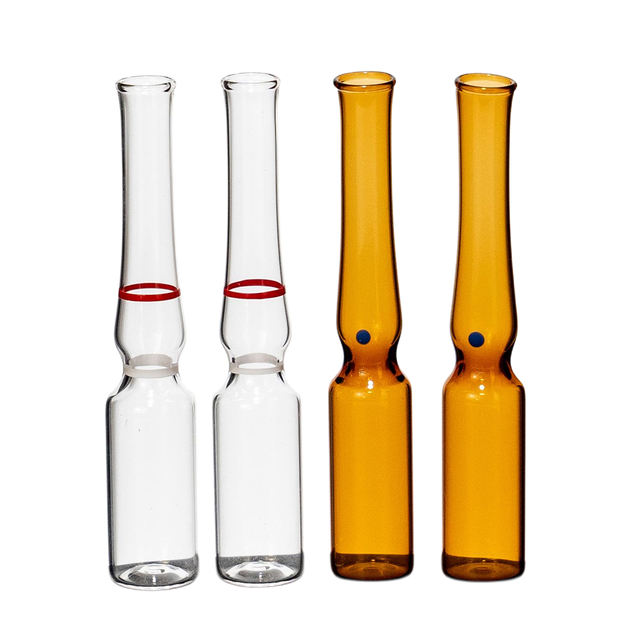 LINUO Manufacturer Crack-Free Form B 1cc 2cc Easy Folding clear Amber Glass Injection Ampoule Empty Flame Glass Ampoule Bottle