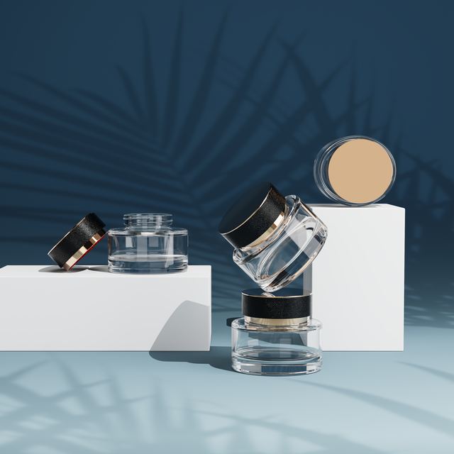 Premium Wholesale 30g 50g Empty Glass Cream Jar Cosmetic Container with Lid for Moisturizer