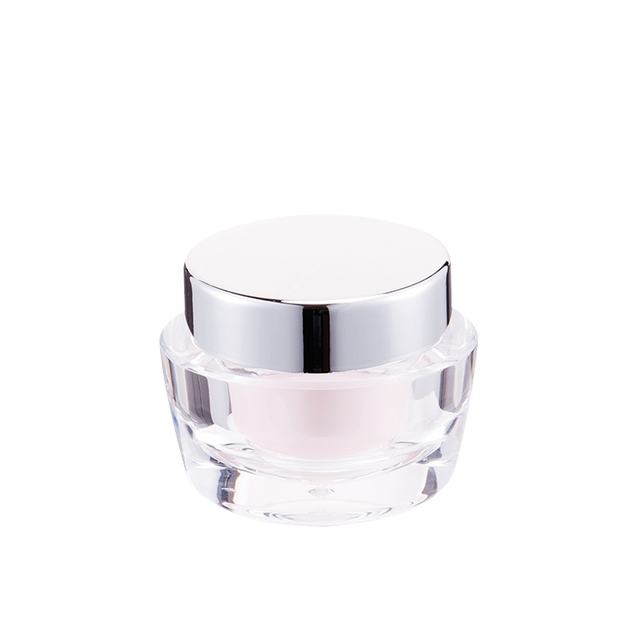 Face Cream/hand Cream Acrylic Cosmetic Jar OEM Supplier Double Wall Color Customized Plastic Free PMMA Skin Care Cream Jar