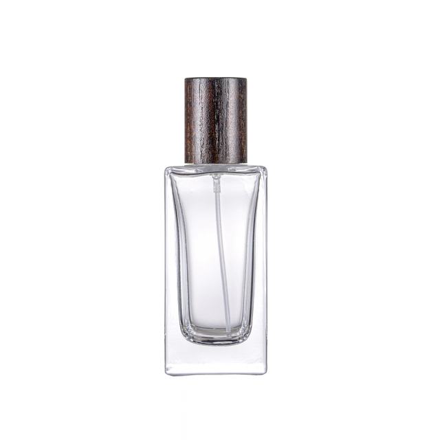 Cosmetic Glass Packaging Luxury Square Empty Glass Perfume Bottles 50ml