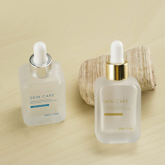 30ml Hot Sale Empty Frosted Glass Bottle With Dropper for Luxury Essential Oil Cosmetic Packaging