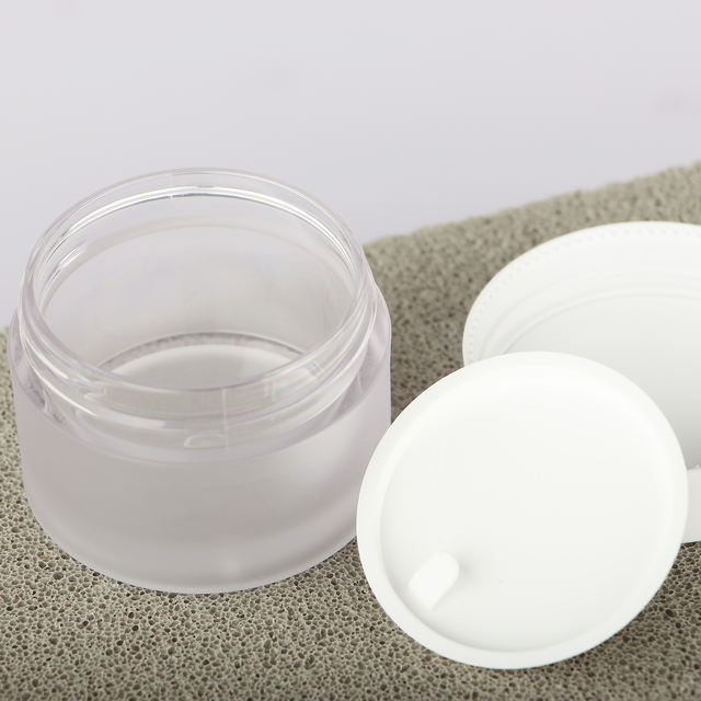 Plastic Cosmetic Packaging Round Jars 5ml-250ml PETG Frosted Customizable Skin Care Lotion & Cream Jars with Lid