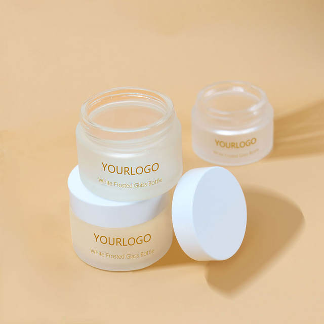 Cosmetic Packaging Containers Empty Round 5G 10G 15G 20G 30G 50G 60G 100G Clear Frosted Cosmetic Cream Glass Jars With Lids