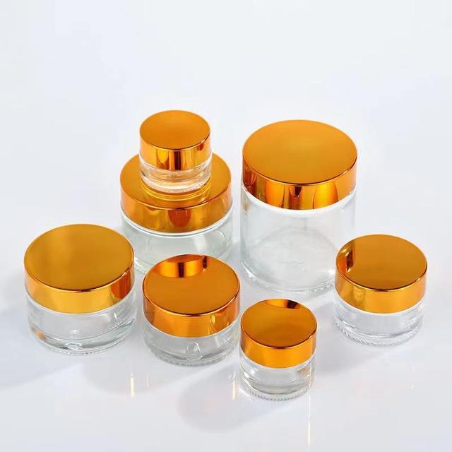 2 Oz 4 Oz 6 Oz 8 Oz Clear Fancy Glass Cosmetic Cream Jar 200ml 100ml 250ml 50ml With Lid