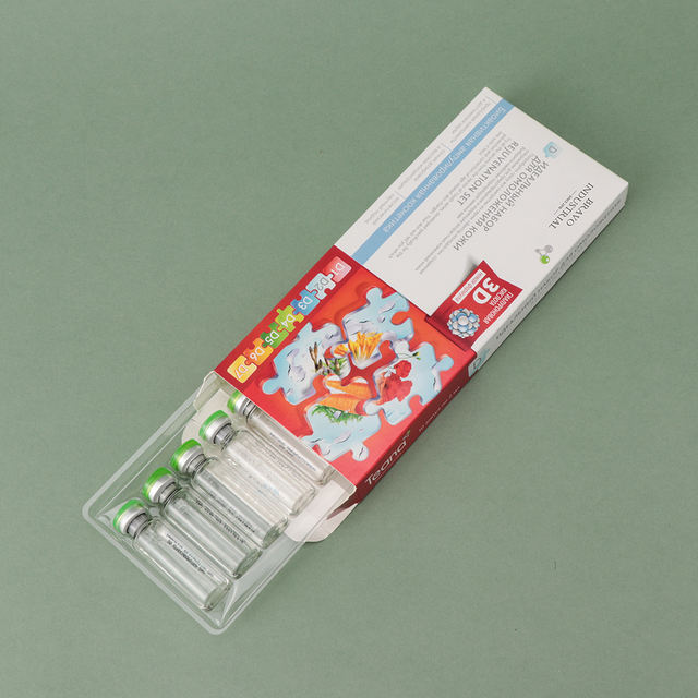 Bravo Packaging Custom Flip-top Paper Box with Blister Tray Eco-friendly Folding Cardboard Box for Serum Beauty Ampoule Bottle