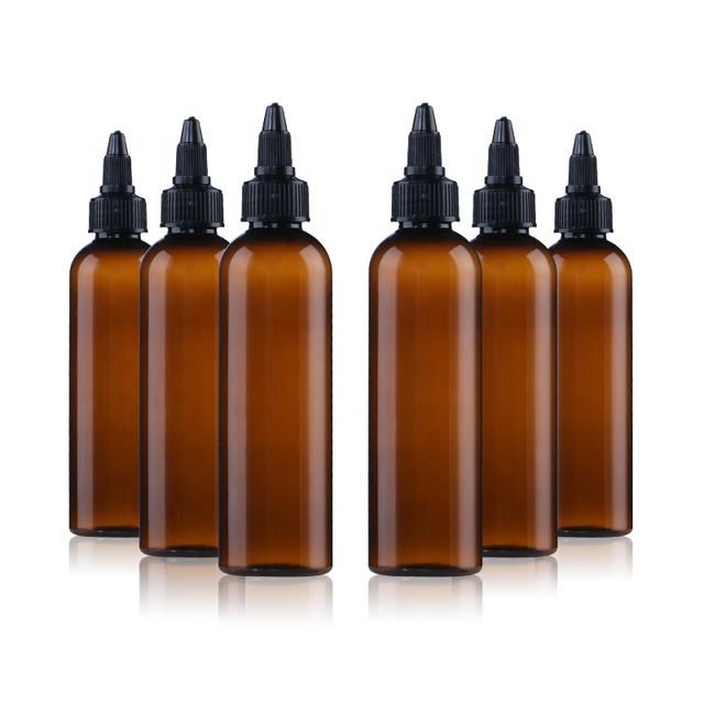 12oz 20ml 40ml 60ml 80ml 120ml Cosmetic Hair Oil Seal PET No Leak Top Cap Amber Dropper Bottle