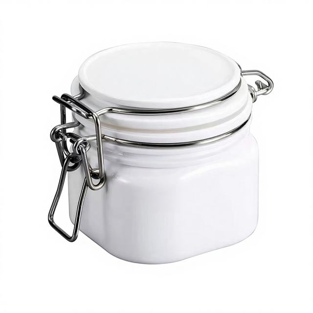 Wholesale Square PET Jar Thick Wall Airtight with Flip Top Cap Wide Mouth for Cosmetic Face Mask & Skincare Cream Packaging