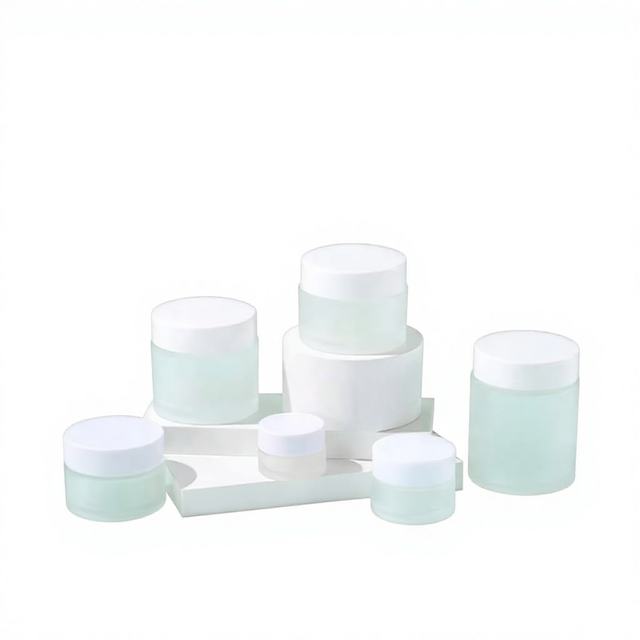 Empty Cosmetic Glass Jar with Plastic Lid for Skin Care Cream Eye Cream & Liquid Face Wash 5g-20g Capacity Screen Printed