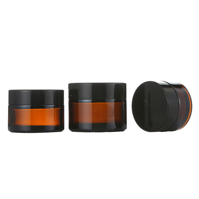 Hot Selling Empty Amber 5g 10g 15g 20g 30g 50g 60g 100g Cylinder Shape Candle Glass Face Cream Jars with Lid