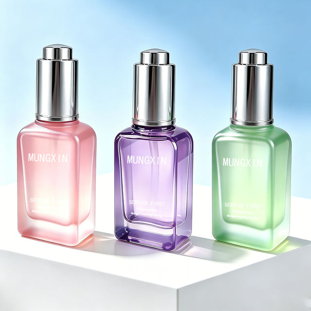 Custom Luxury Empty Professional Dropper Bottle with Clear Pipette for Cosmetic Packaging