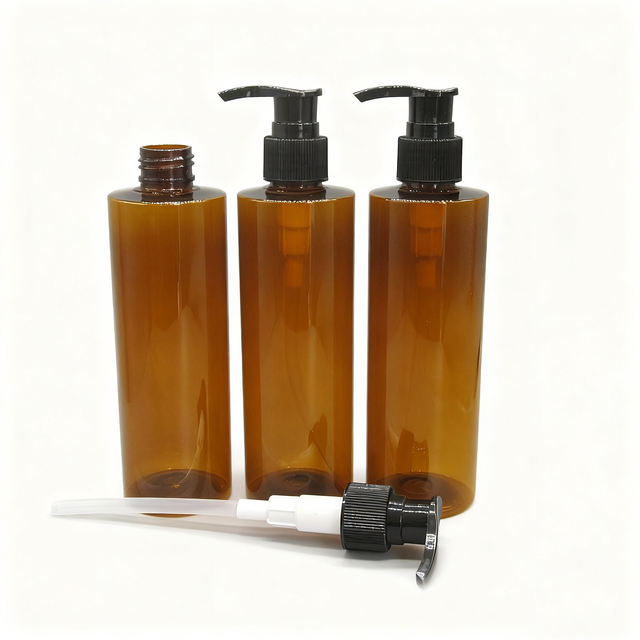 Empty Amber White PET Plastic Bottles 100ml 150ml 200ml 300ml 500ml Cosmetic Toner Bottle for Skin Care
